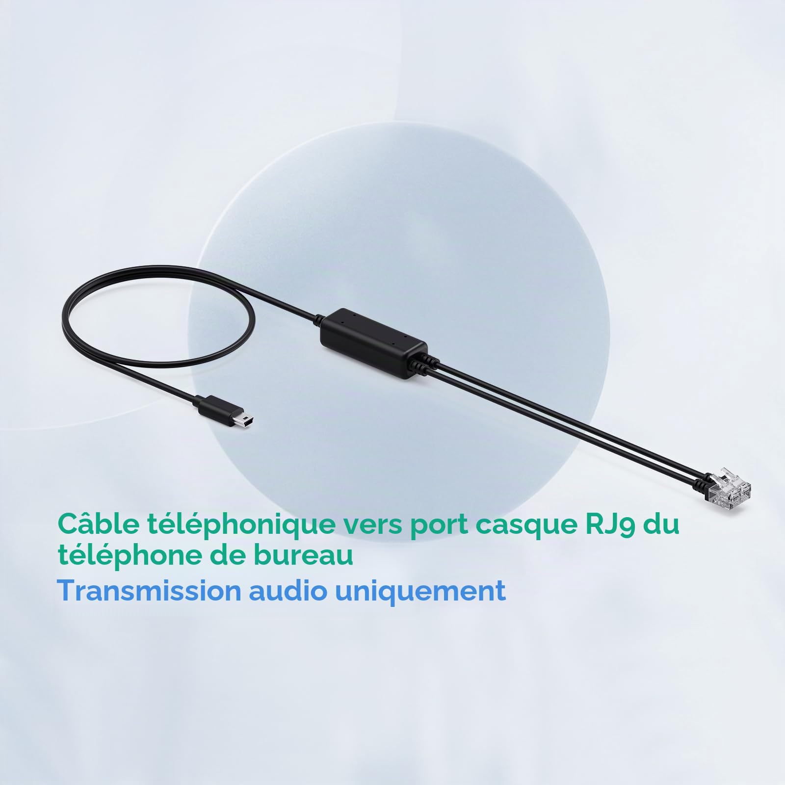 Câble de téléphone pour téléphone WH64/WH63 E2/WH68 Connect to Desk Phone
