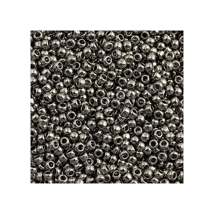 10 g TOHO Round Seed Beads Rocailles, Size 8/0, Nickel (# 711), Japan, Glass — image 1