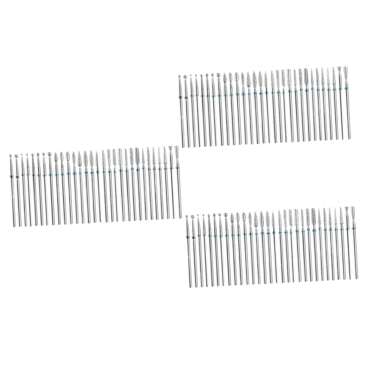 FRCOLOR 90piezas Brocas De Manicura Metálicas Para Taladro De Uñas Herramientas Portátiles Para Limpieza De Cutículas y Pulido De Uñas Para Salones y Uso Personal