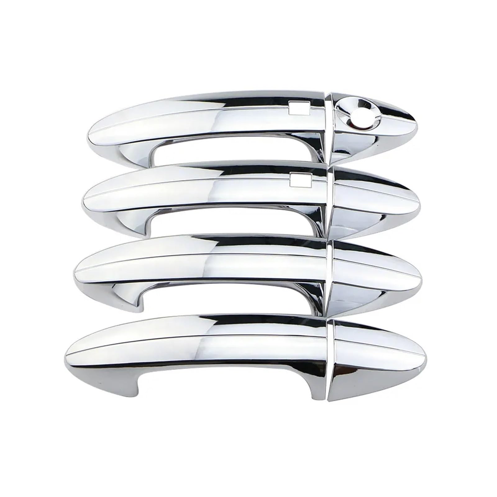 Rdwspli Silver Exterior Handle Shell Compatible With For Fiesta For Mk7 2013-2017 Car Exterior Protective Decoration Accessories 4Pcs Abs Chrome Door Handle Cover Trim