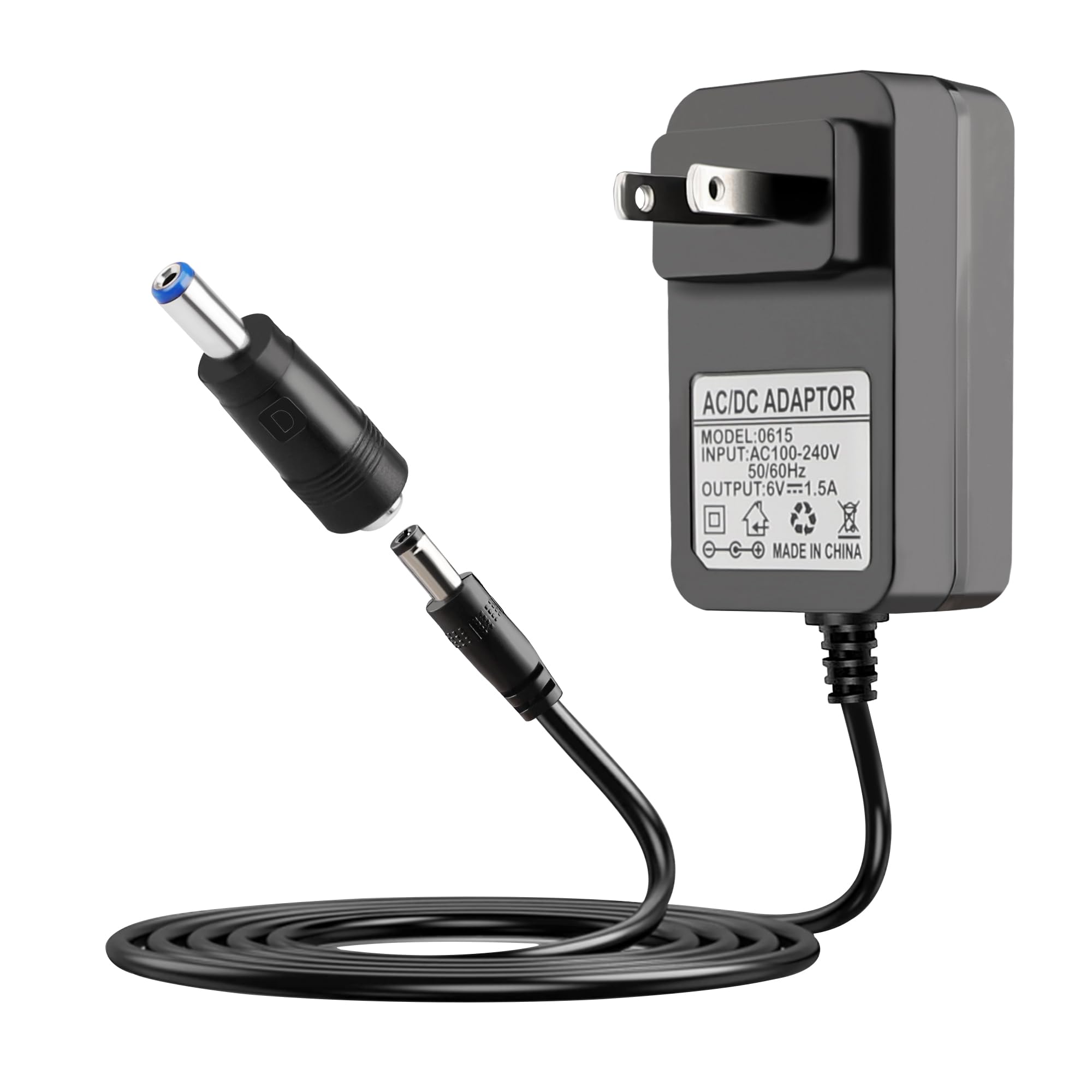 BXIZXD Karaoke Machine Power Cord for Singing Machine SML625BTW SML625BTBK, DC 5.5mm Connector Power Supply