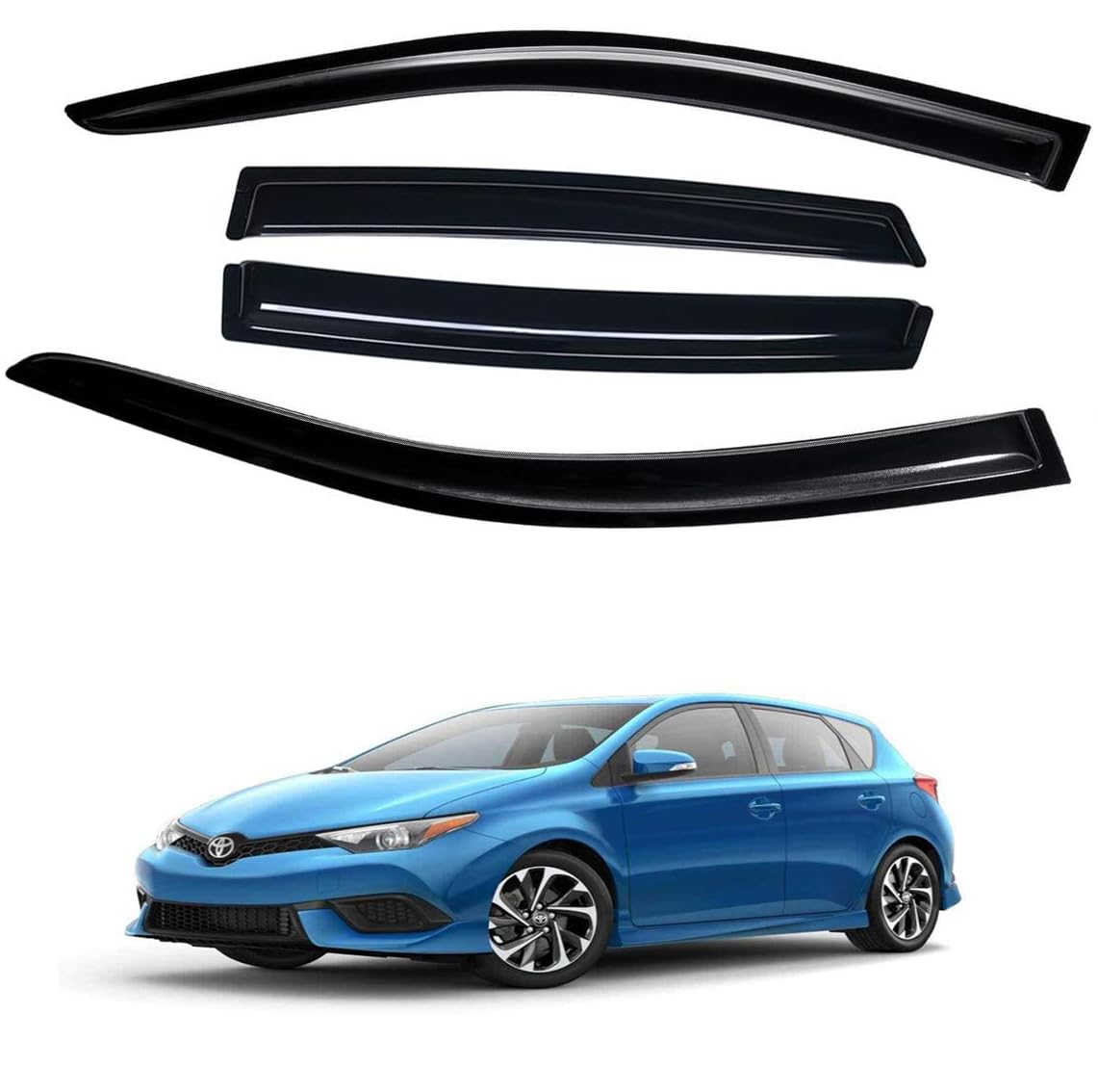 Rain Guards Window Visors Deflectors Fit 2016-2018 Scion iM Toyota Corolla iM Window Visors for Cars Vent Deflector 4Pcs