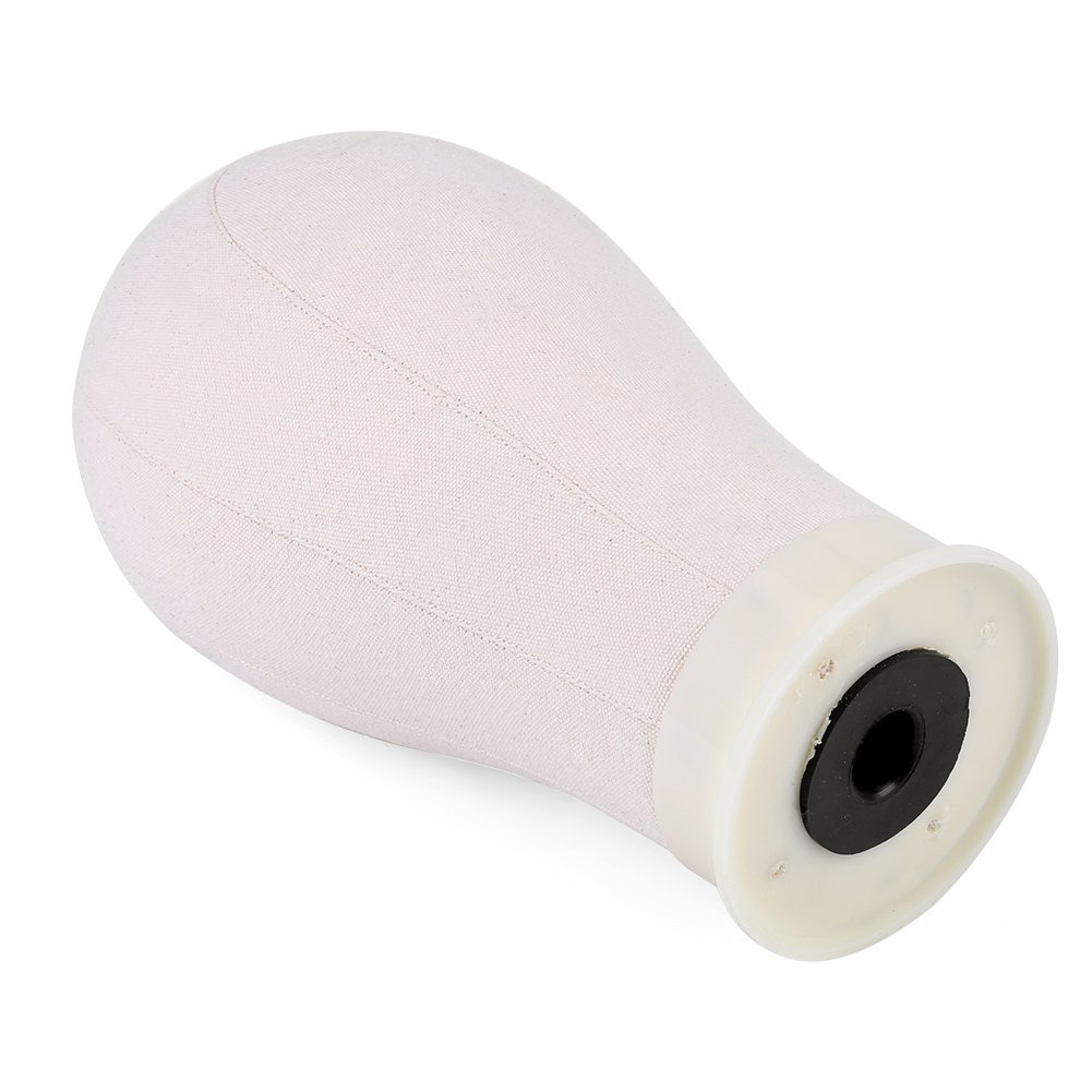 Tête de mannequin en toile de liège avec pince de fixation - Bloc pour perruque 21-23 pouces, support de coiffure pour formation, présentation de perruques et accessoires