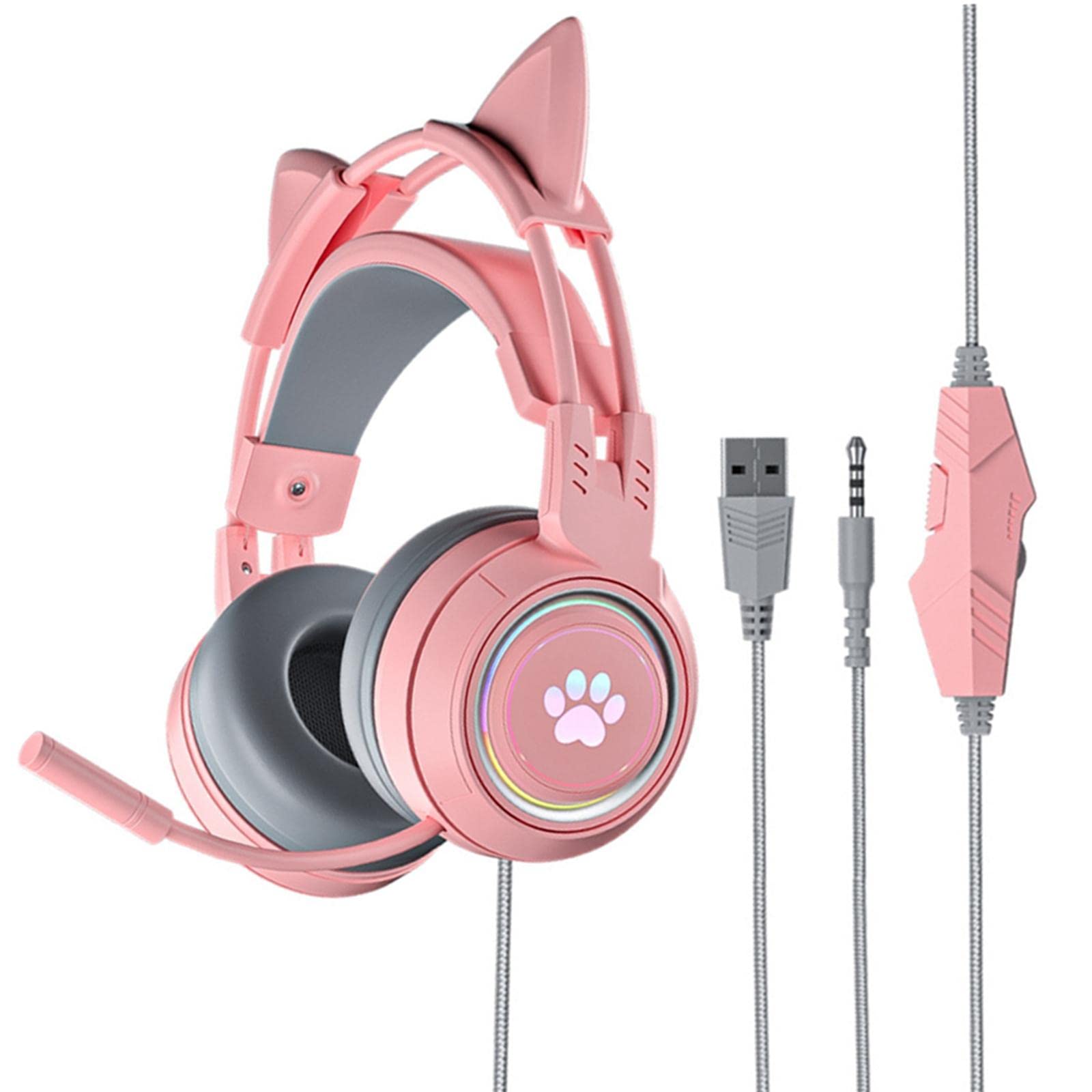 Wired Gaming Headset Sy-G25 with Mic USB for PC for Android iOS for VR Pink|Headsets|Computers/Tablets & Networking-picture-32