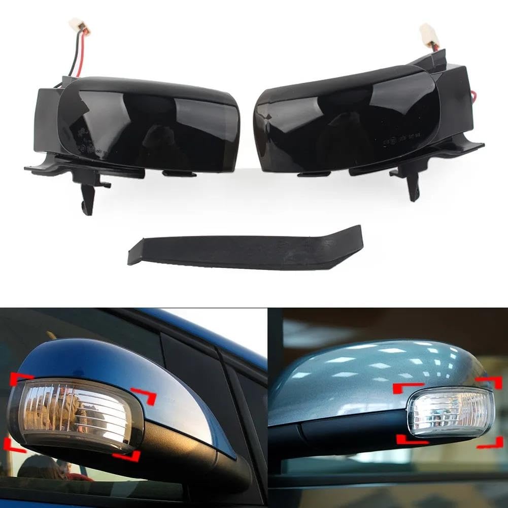 Indicadora Espejo Retrovisor 1 Par Luces LED Intermitente Coche Lámpara Indicadora Dinámica Espejo Retrovisor para VW para Touran 2003-2009 Luces Giro Intermitente