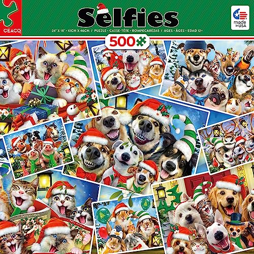 Ceaco 2348-12 Howard Robinson - Selfies - All The Dogs & Cats - 500 Piece Jigsaw Puzzle thumb #1