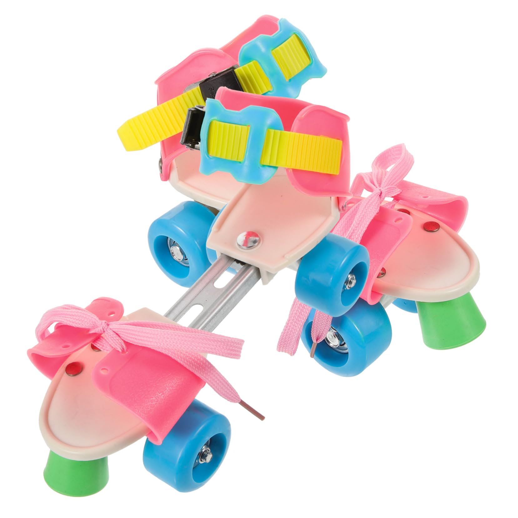 TOVINANNA 1pair Adjustable Beginner Roller Skates for Boys and Girls Double Row Training Skating Shoes Four-Wheel Design for Stability and Comfort for Indoor and Outdoor Fun in Colorful