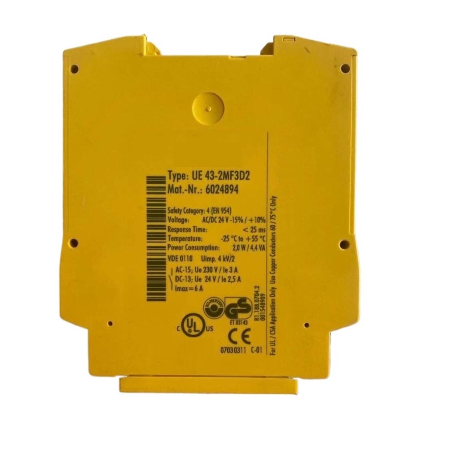 AQHYEBNSR UE43-2MF3D2 6024894 Relay Module Single/Dual-Channel 24VACDC 2n/o 1n/c