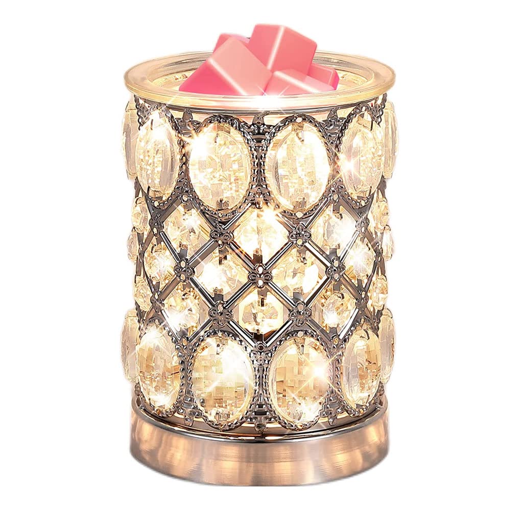 Lampe d'aromathérapie Cristal électrique brûleur à mazout cire fondre brûleur arôme lampe chauffe-bougie fondeur arôme brûleur à mazout creux veilleuse lampe à huile pour cadeau pour l'étude de salon