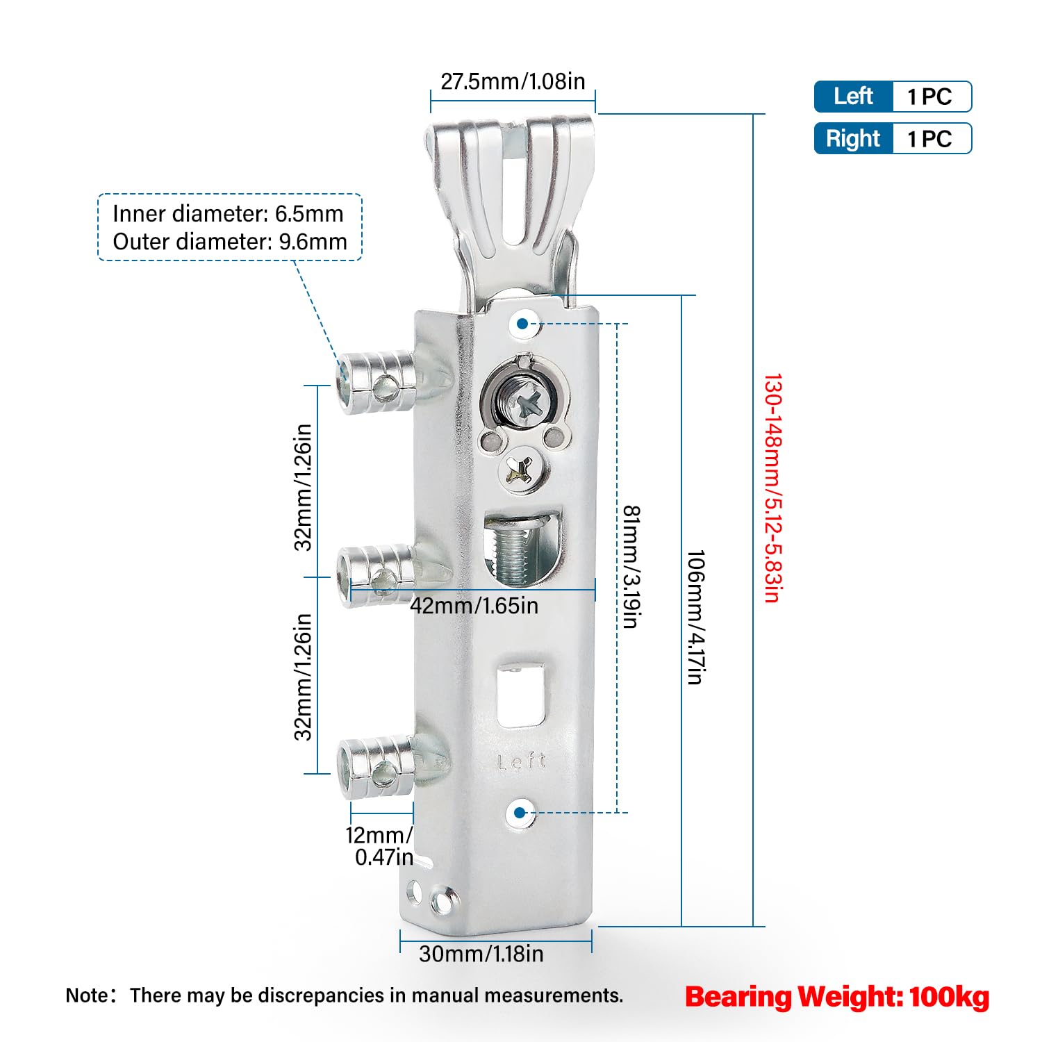 VooGenzek 2 PCS Concealed Cabinet Hanger, Concealed Hanging Bracket Kitchen, Kitchen Wall Unit Cabinet Plates Bracket - Image 2