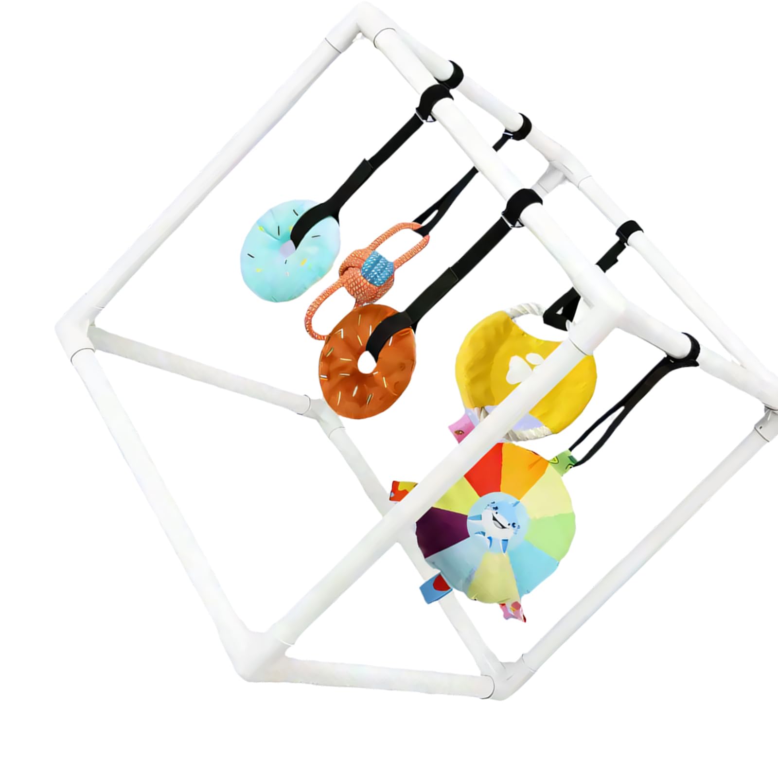 Set di area giochi per cani con struttura in PVC per allenamento fisico mentale e area giochi