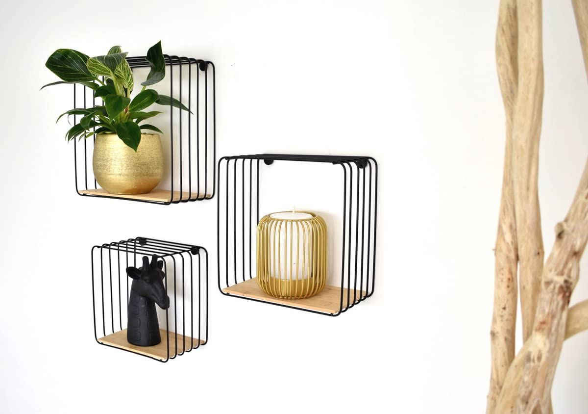 Lot De 3 étagères Murales En Métal Noir | Leroy Merlin