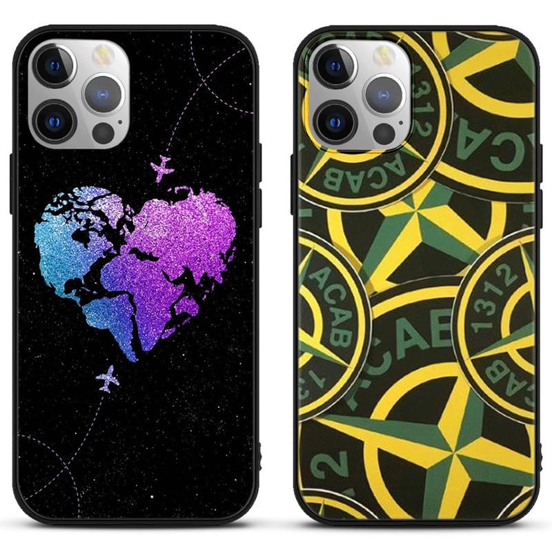 Yomyejisoo 2 Stck Handyhlle fr iPhone 13 Pro 6.1" Stone Island Cool  Classic sthetisches Muster Design Jungs mit Motiv, Weich TPU Stofest  Kratzfeste Silikon Matt Case Cover,cool2: Amazon.de: Elektronik & Foto