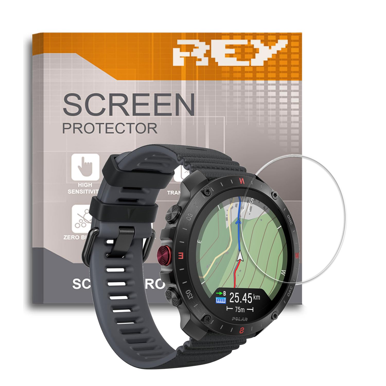 REY Pack 3X Pellicola salvaschermo per Universale per Orologio 38mm