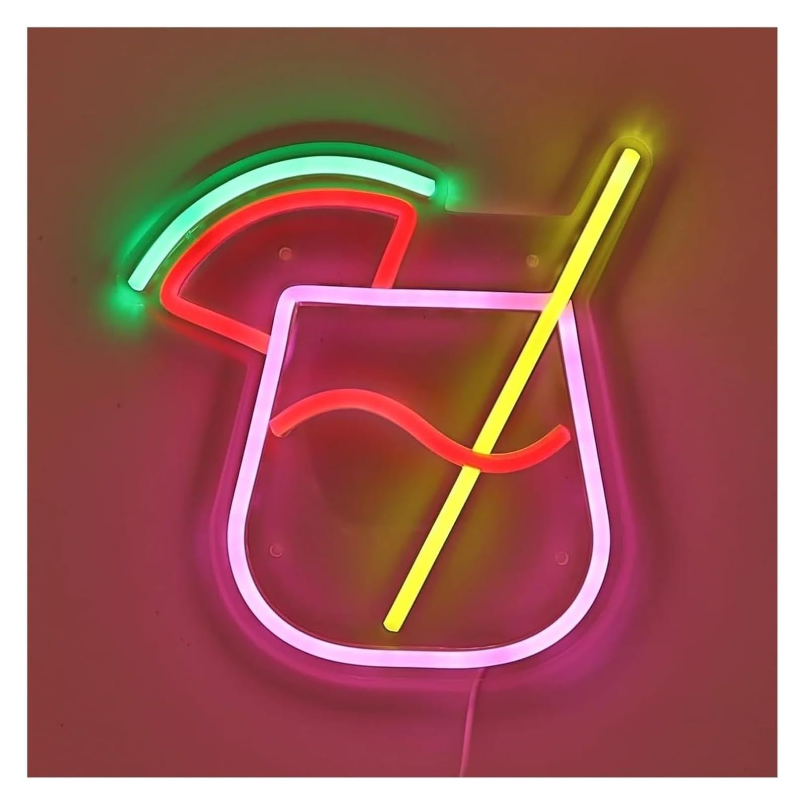 neon light sign Neon Light Decoration Watermelon Juice Glass for neon Sign