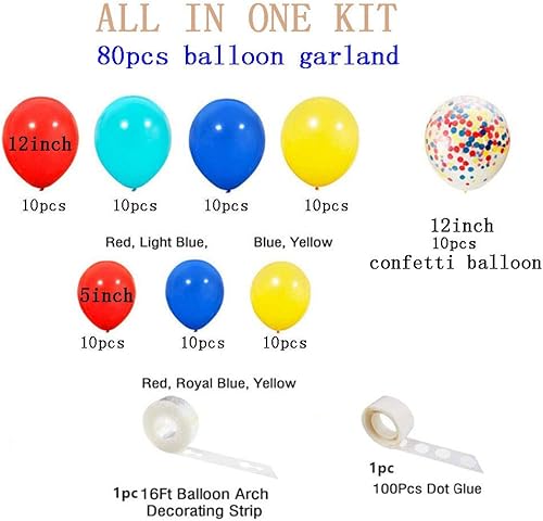 Miniatura 2 de Ezing Globos de carnaval de circo, decoraciones de fiesta de cumpleaños, kit de arco de globos para fiestas