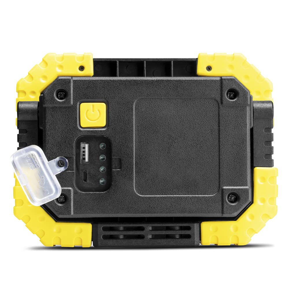 TROTEC Lámpara de Trabajo USB recargable PWLS 06-10, COB LED, 800 lm, 3 modos, Ajustable en 180º, Linterna de Trabajo