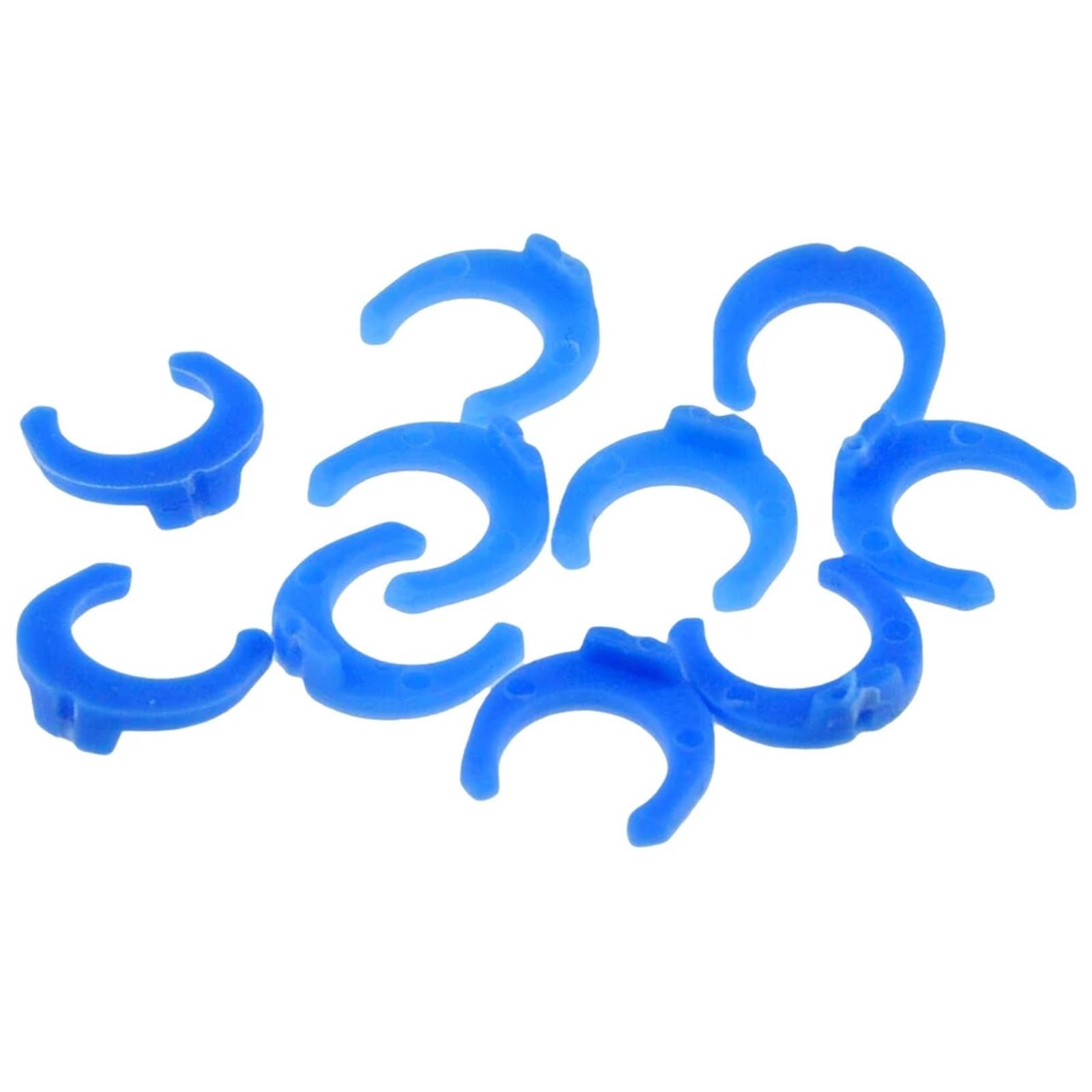 Mexeword One Color 100Pcs Blue C-Clamp 1/4" 3/8" Od Hose For Water Purifier Quick Connect Fitting Connector Aquarium Ro Water Filter Reverse Osmosis System(For 3I8 Od Hose)