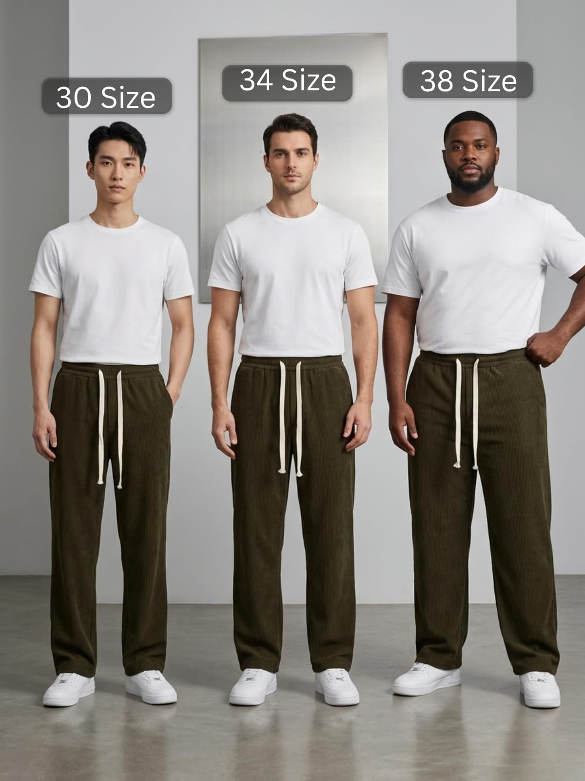 GRECIILOOKS Spodnie treningowe z lycry dla mężczyzn – rozciągliwe, luźne dopasowanie, do studia fitness, joggingu, koreański, do treningu, luźne spodnie średniej wysokości (dostępne w dużych