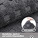 BEQHAUSE Fussmatte Innen, waschbar Fußmatte Innen, rutschfeste Schmutzfangmatte 80x120cm, Teppich Eingangsbereich Innen für Hund, Innenbereich, Haustür, Flur, Dunkelgrau