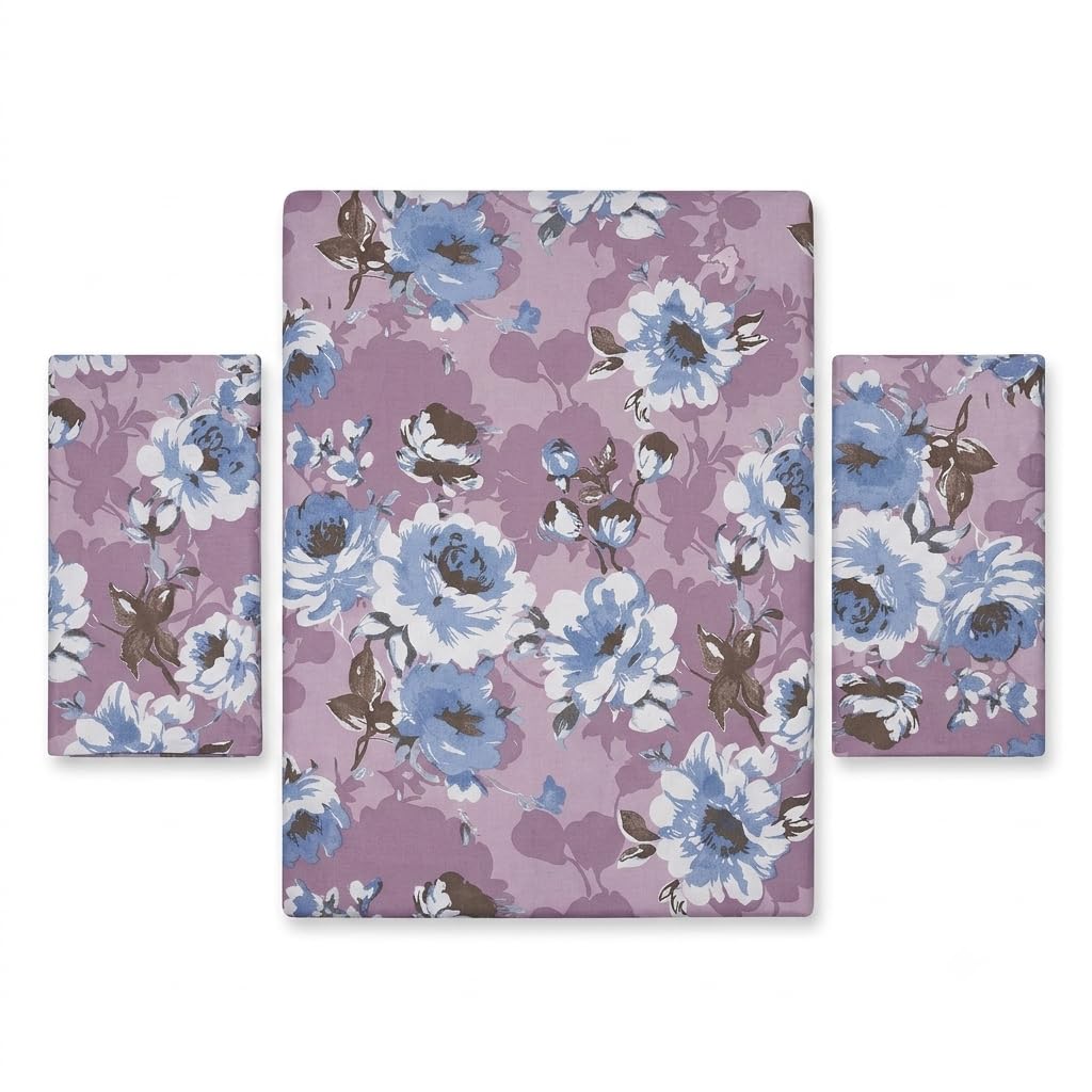 King Size Bedspread 108 x 108 Inch | Extra Large Decorative Bed Cover | Lightweight All Season Bedding | Modern Printed Bedspread (Pink)-image-9