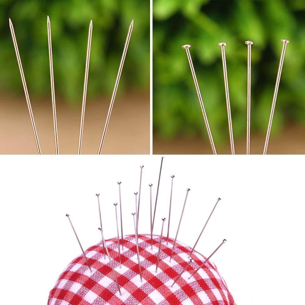 Lot De 200 épingles à Coudre 5,5 Cm - Têtes Plates Colorées (5 Couleurs) - Fil Acier Inoxydable - Avec Boîte De Rangement - Pour Patchwork, Couture, Bijoux