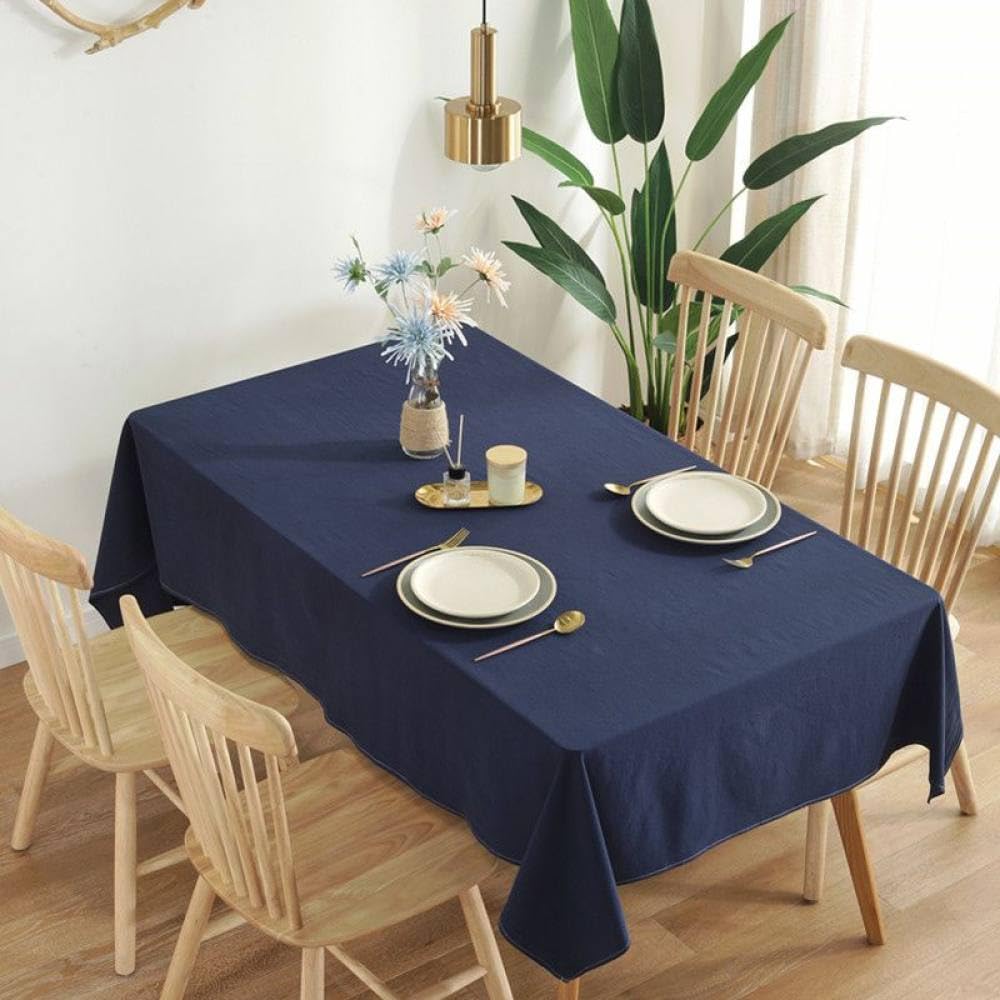 Nappe en coton bleu foncé de qualité supérieure pour réception chic