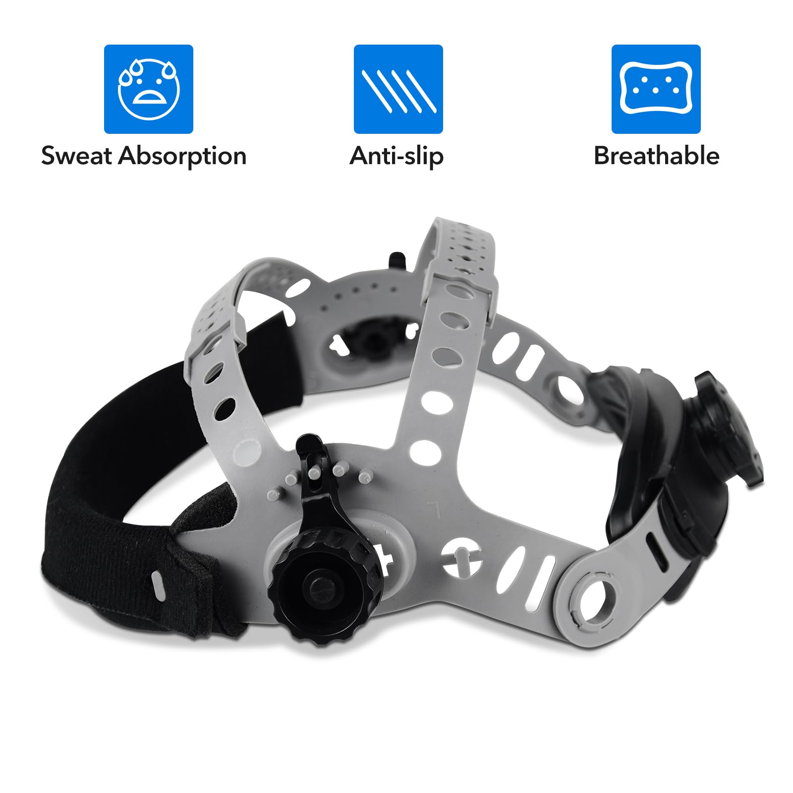 TRQWH Casco de soldadura de repuesto ajustable con banda para el sudor, accesorios para casco de soldadura para casco de soldadura de agujero cuadrado