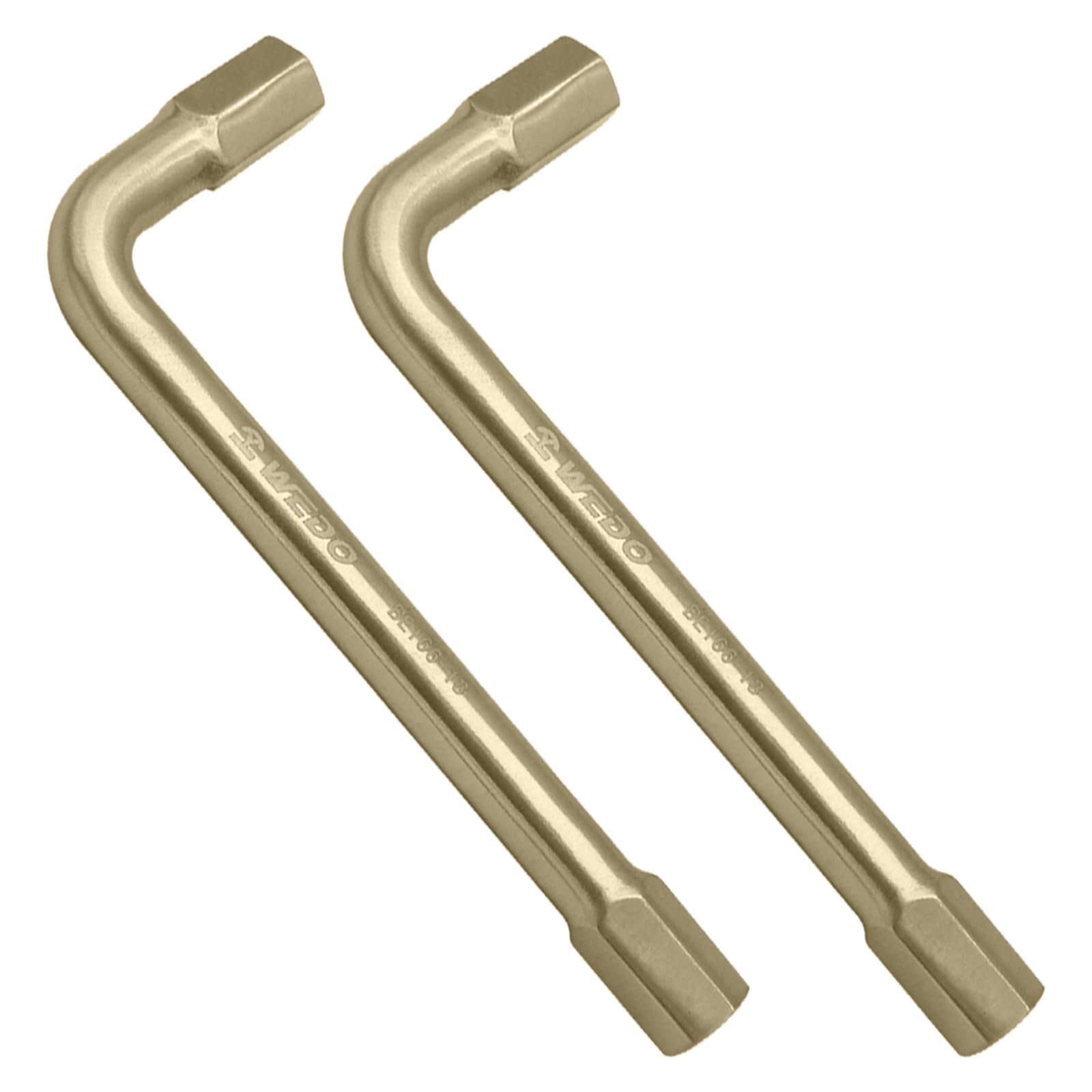 WEDO Set di 2 chiavi a brugola senza scintilla, set di chiavi a brugola da 12 mm, lunghezza 130 mm, in alluminio bronzo, resistenza alla corrosione, certificato BAM & FM, strumenti di riparazione