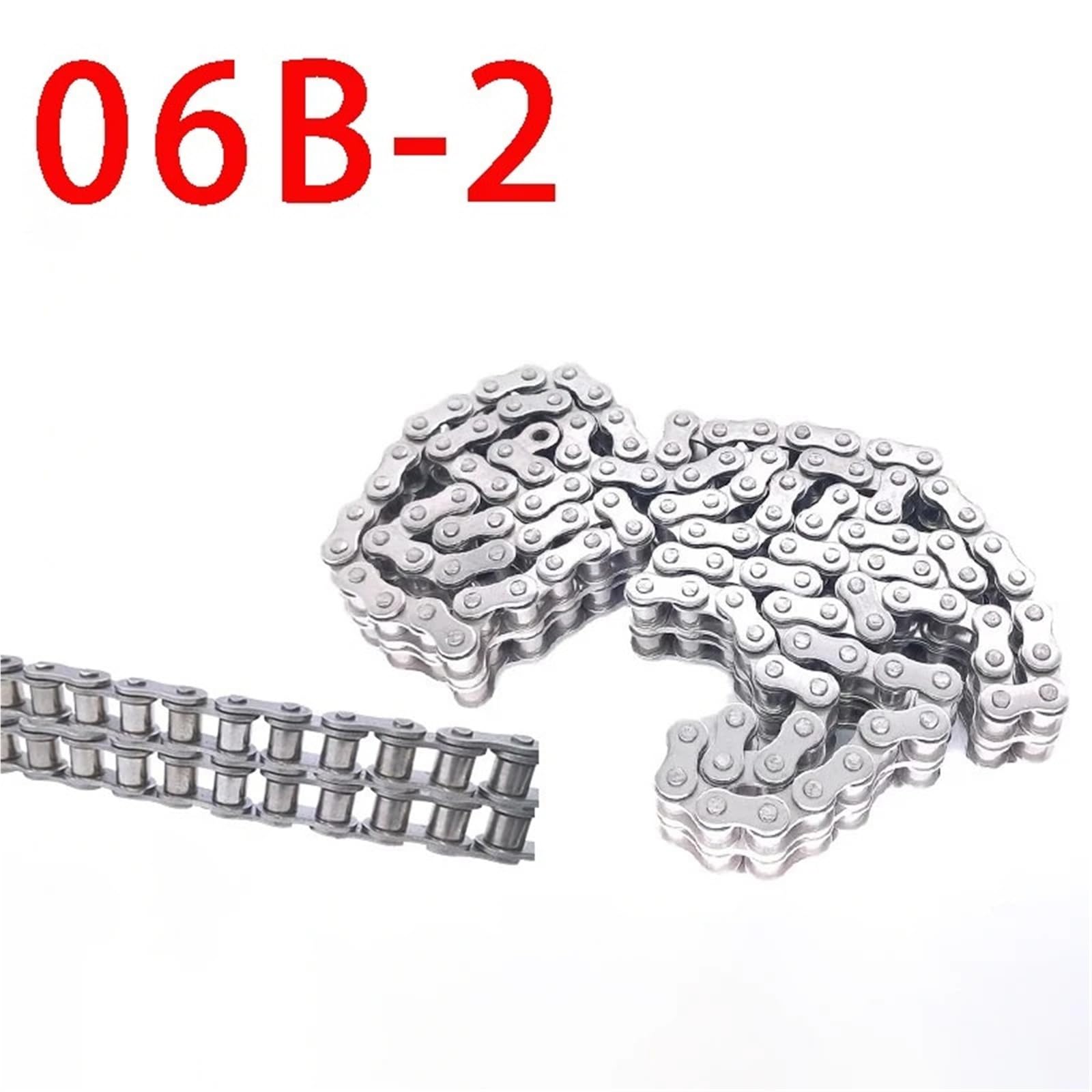 Rollenkette Aus Kohlenstoffstahl 1,5 Meter lange zweireihige Antriebsrollenkette aus Edelstahl 304 06B-2 for industrielle Hardware-Werkzeuganwendungen