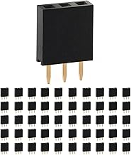 CHANZON Pin Header 3 Pin Header x 50 Pieces Female Strip Pins Straight Single Row Gold-Plated 2.54 mm for PCB, Arduino Gpio, Male, Machine, Breadboard, Electronic