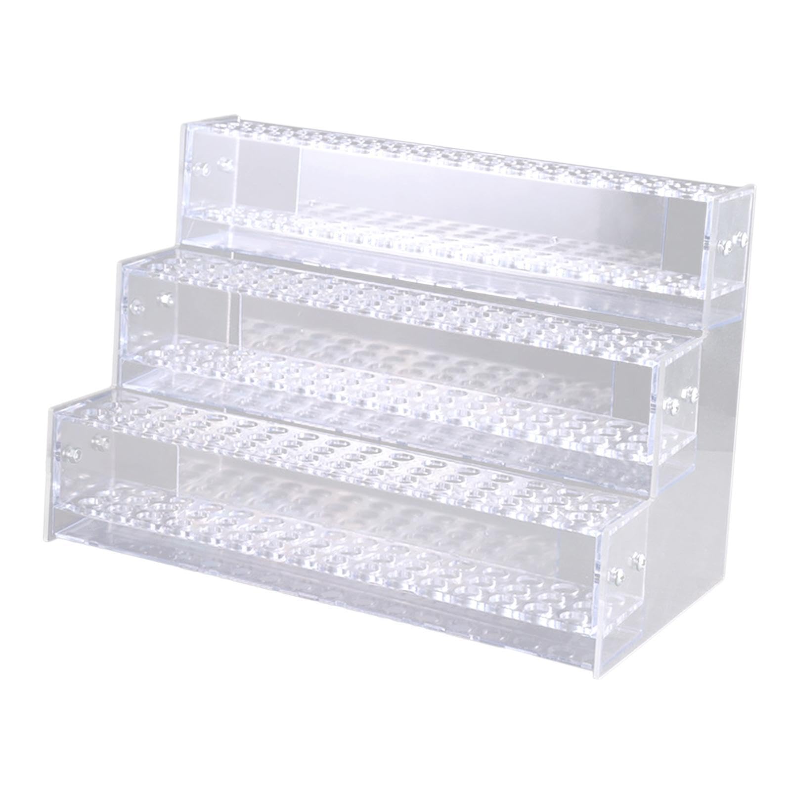 ALCXAZS Clear Portable Durable Lightweight Transparent Pen Display Stand Adds Elegance While Serving As Pencil Brush Holder For Quick Access Transparent Pen, Clear, 3 Layer 144 Holes