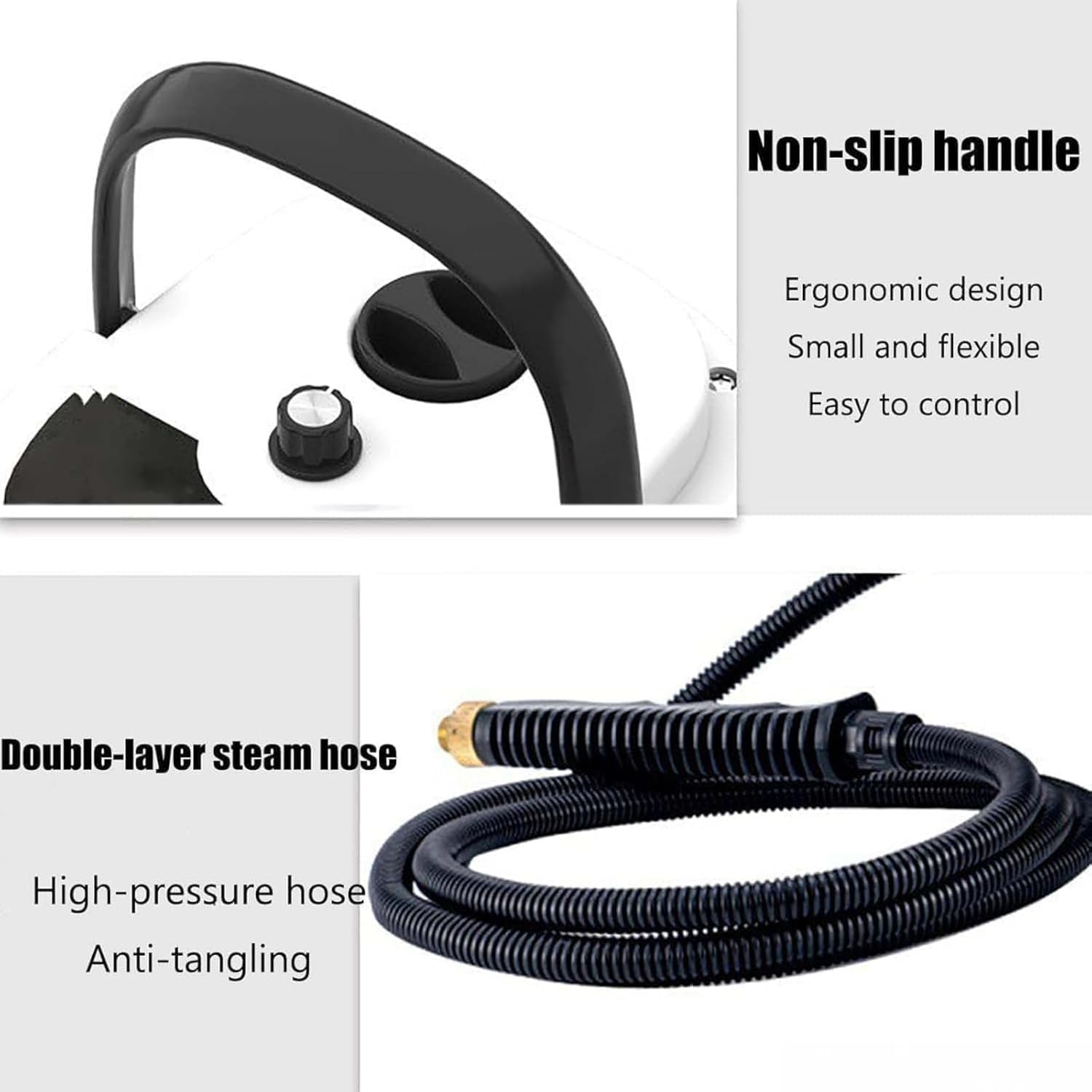 2500w Handheld High-Temperature Pressurized Steam Cleaner, 10 in 1 Handheld Pressure Multi Purpose Cleaner, Portable Multi-Surface Steam Cleaning Machine for Home (White)