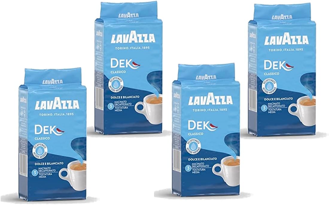 Lavazza Dek Decaffeinated Natural Method Ground Coffee 250g (Pack of 4) Amazon.co.uk Grocery