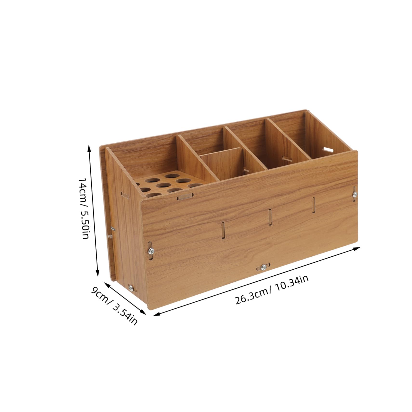 SOESFOUFU Wooden Hair Tool Organizer for Vanity Scissor Holder Hair Styling Tool Box