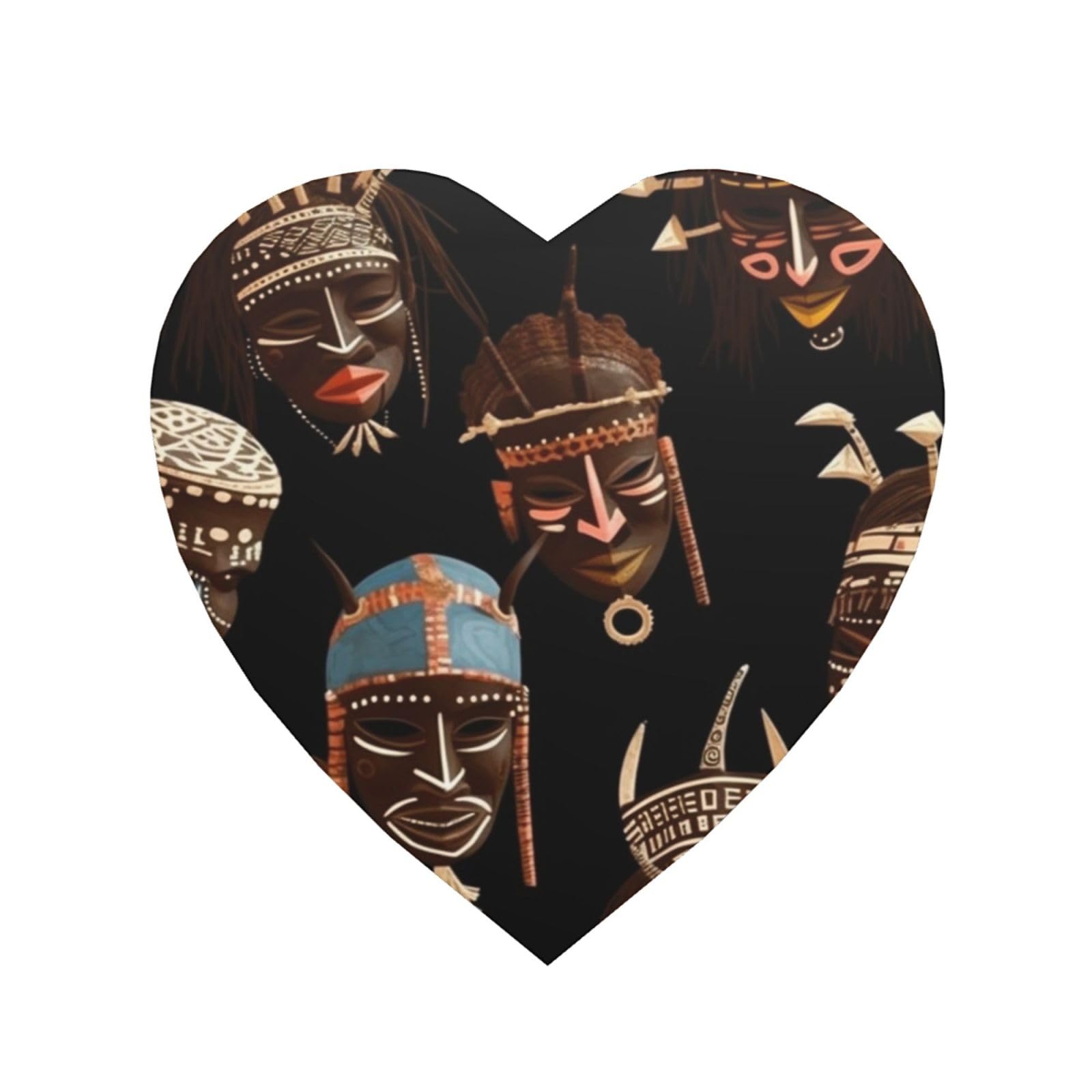 Fodpand Heart Shape African Ritual Ethnic Tribal Fridge Magnets, Strong Small Refrigerator Magnets Decorative Magnets For Kitchen Fridge Office Locker - Funny Magnetic Stickers Birthday Gifts