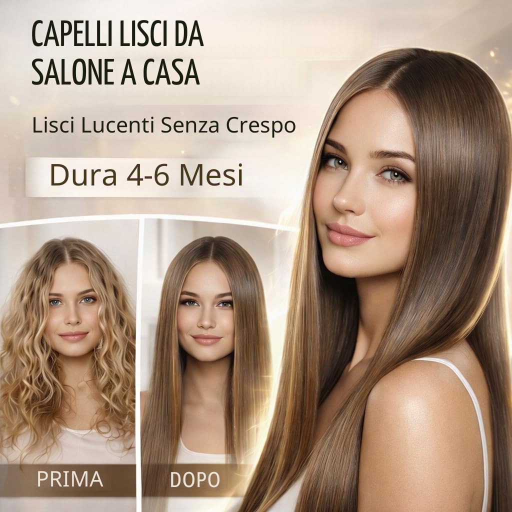 Complesso kit brasiliano, trattamento di cheratina, risultati professionali, leviga istantaneamente i capelli lisci senza crespi con olio di argan, cheratina senza formaldeide a casa, 3-6 mesi