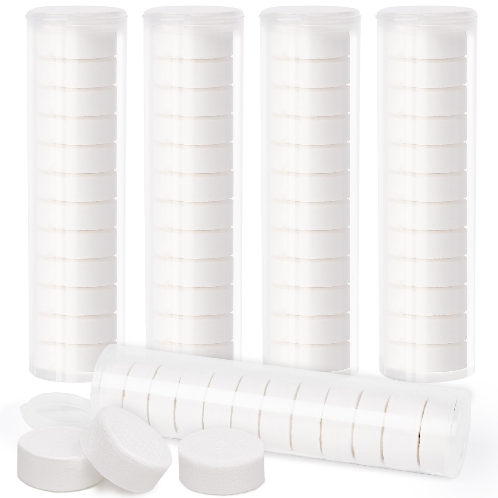 BigOtters Compressed Towels, 60PCS Camping Wipes Portable Towels with Tube Containers for Home Beauty Outdoors Hiking