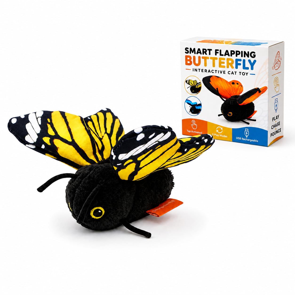 Juguete inteligente de mariposa que golpea las alas,B