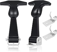 Mudder 2-Pack Elastic Rubber Draw Latches Stainless Steel T-Handle Hasp with Brackets for Tool Boxes, Vehicle Hoods & Trucks