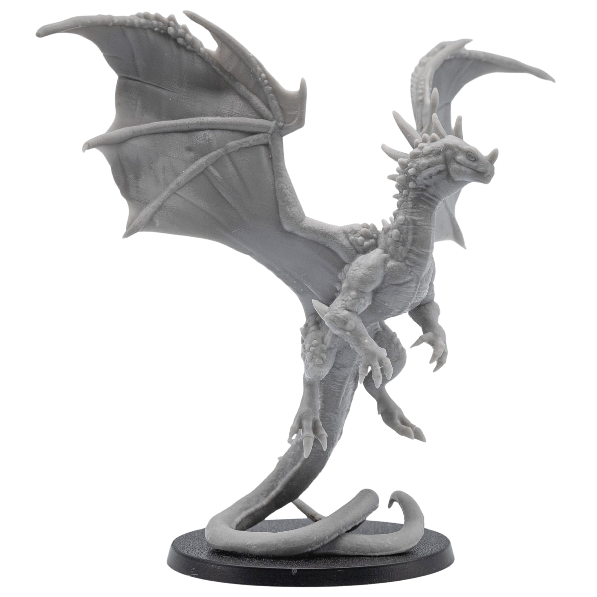 Epic Miniatures Crystal Dragon - 1 miniatura di drago per giochi di ruolo da tavolo | Mostro fantasy in scala 28 mm | Giochi in stile Pathfinder, giochi di guerra | Figura in resina grigia non