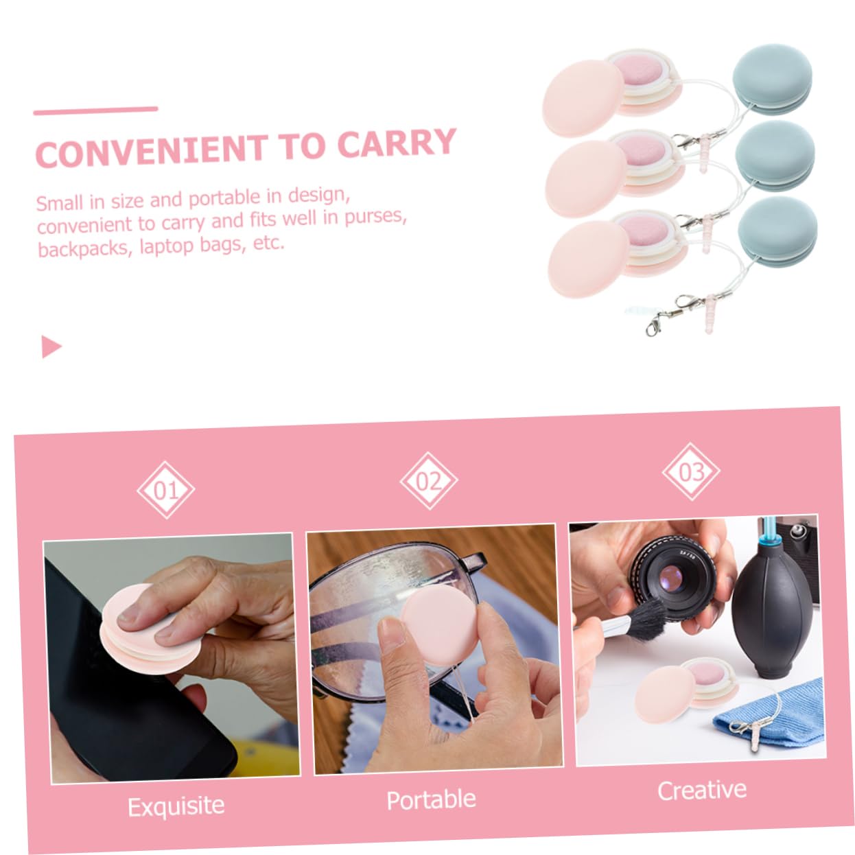 30 Stück Macaron Reinigungstücher Schnapsgläser Smartphones Brillen Linsenreiniger Brillenputztuch Tablet Reiniger Brillenreiniger Glasputztuch FOMIYES