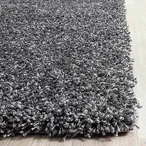 Image of CD Carpet Anti Slip Shaggy Fluffy Fur Rugs and Carpet for Living Room Bedroom Kids Room Plain Circle Carpets for Home with 2 Inch Thickness (Color Dark Grey Size 6x6 Feet Round)