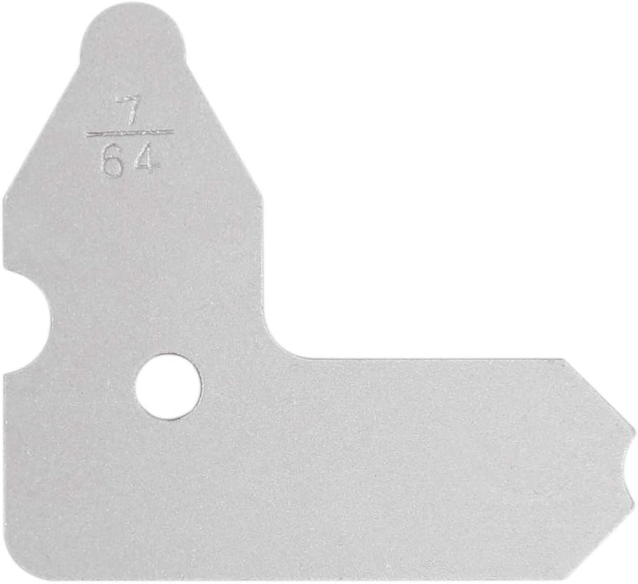 Accusize Industrial Tools 25 Pc Radius Gage Set, Fractional, 1/64-1/2'' Gages with Holder, 3602-5021