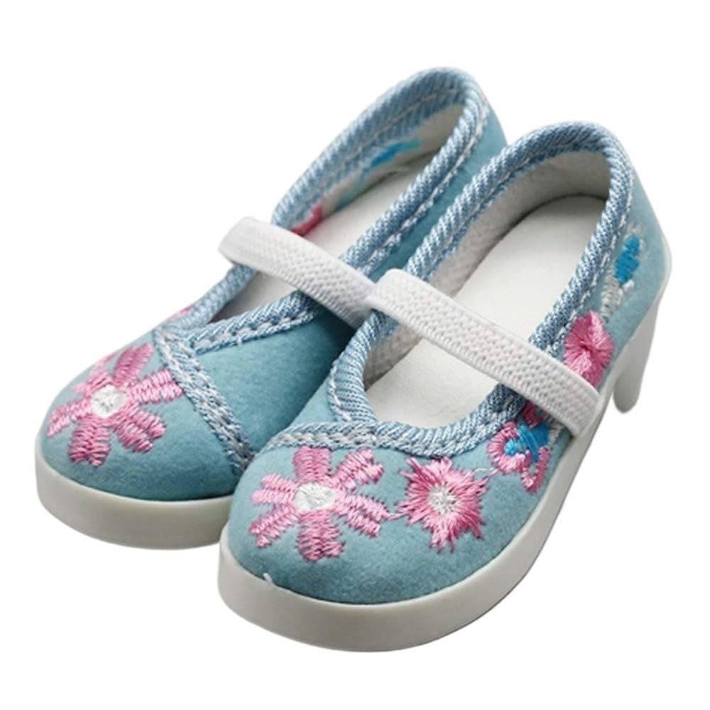Chaussures brodées à Petits Talons pour poupée BJD 1/3 (60 cm) - Accessoire de Costume décontracté