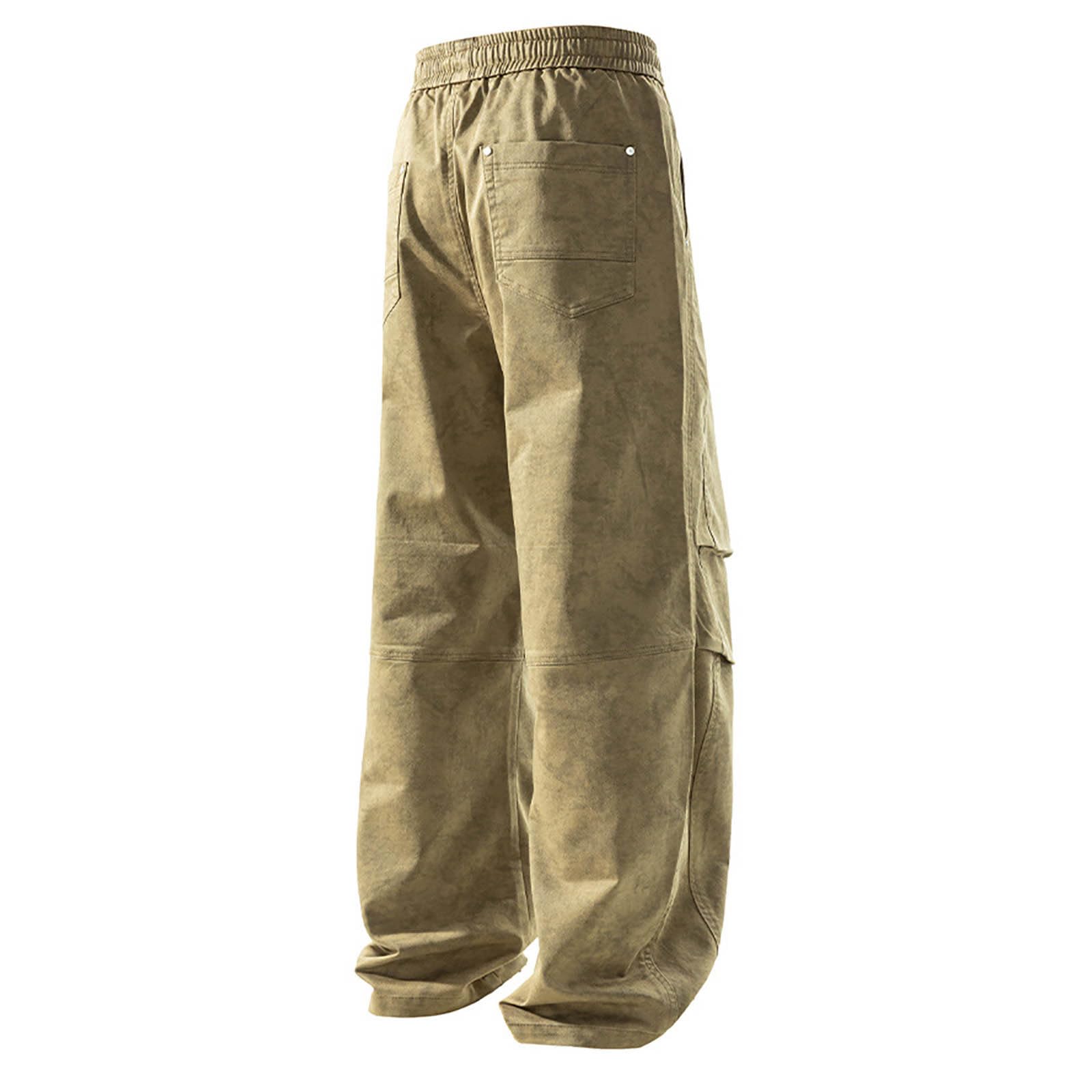 Pantalones de Paracaidista Lavados de otoño e Invierno para Hombre, Pantalones Holgados de Pierna Recta y Ancha, Pantalones Casuales Deportivos de Tendencia para Hombre