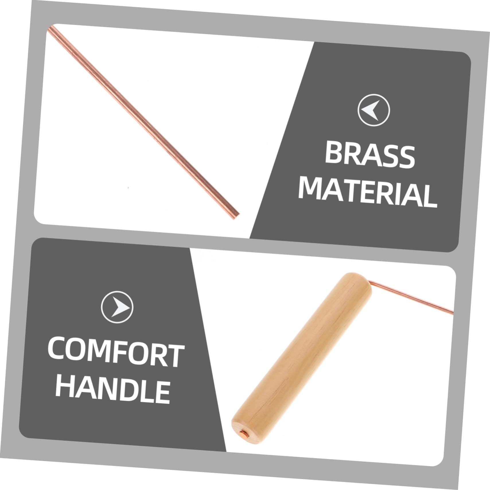 ibasenice 2pcs Prospecting Rod Ghost Hunting Rods Spirit Hunting Rods Divining Rods for Spirits Paranormal Rods Treasure Locating Rods Gold Dowsing Rods Dowsing Rods for Treasure Copper