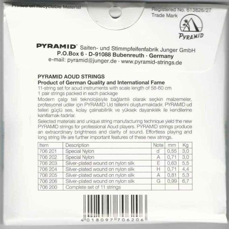 Professional Oud Strings Turkish Tuning Pyramid PSO-706 - Image 2