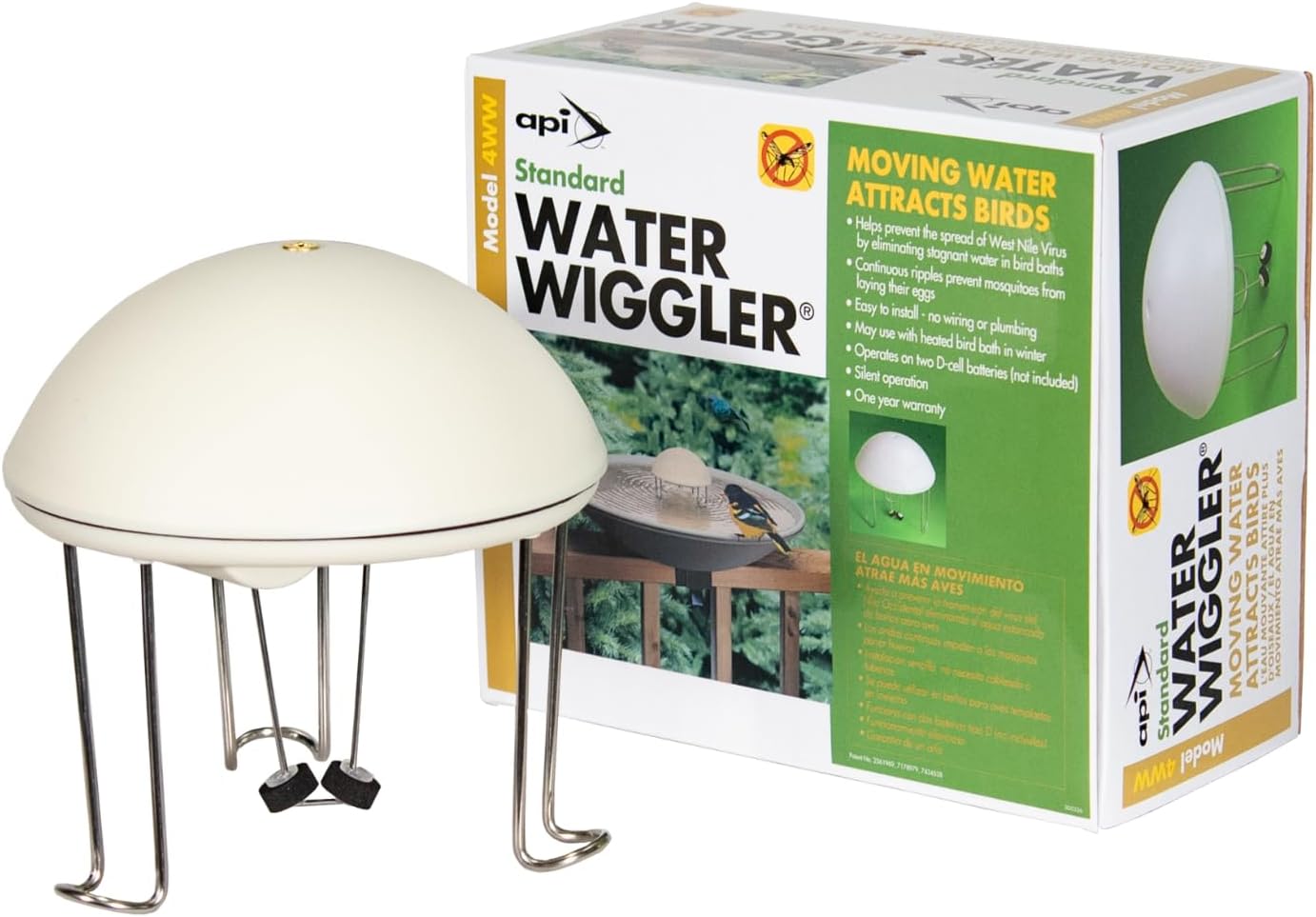 WATER WIGGLER BIRD BATH WATER AGITATOR Patio, Lawn & Garden