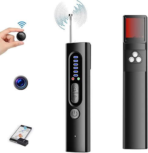 Detectores de cámara oculta y detector de errores, rastreador GPSdetector de RF, detector de cámara espía, 4 modos Pro, sensibilidad de 5 niveles,